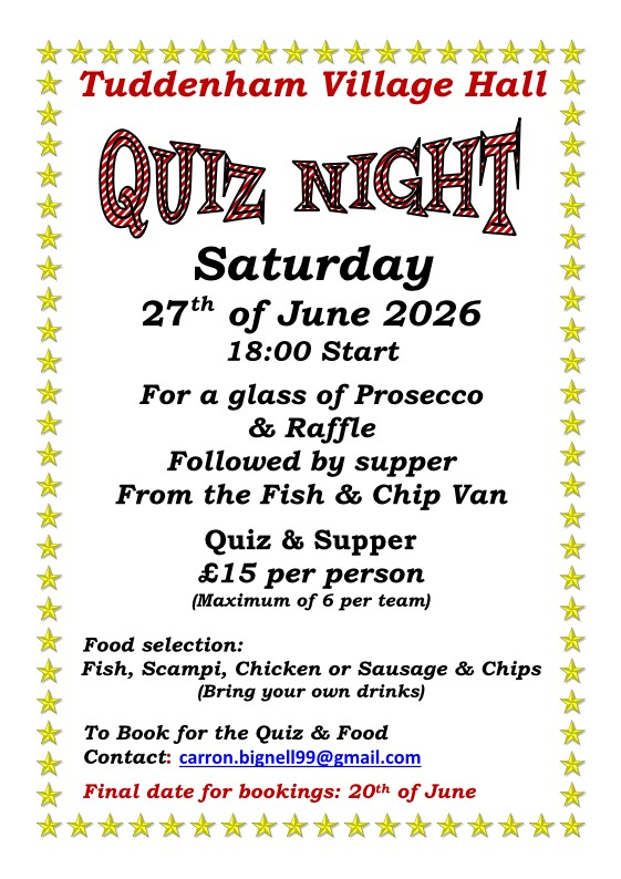 Join us at 6.30pm for a glass of Prosecco and supper from the fish and chip van